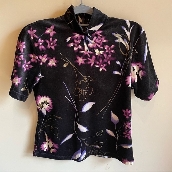 Physical Attraction Tall Vintage Mock Neck Blouse Medium - Picture 1 of 4